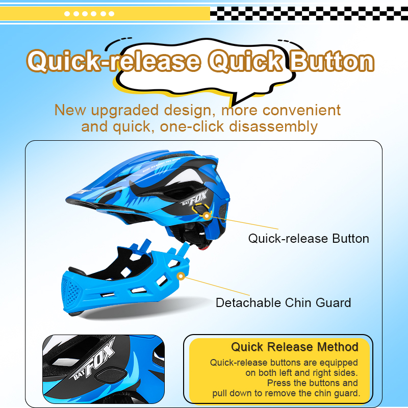 BATFOX Kids Full Face Bike Hel - Running Gear For Kids recension och pris