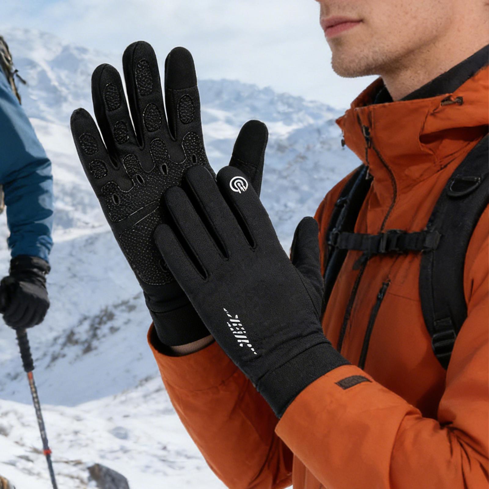 Warm Cycling Gloves Full Finge - Running Gear Cold Weather recension och pris